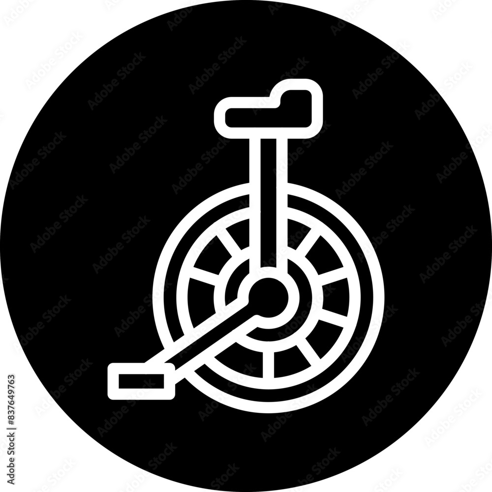 Unicycle Icon Style Unicycle Icon Style
