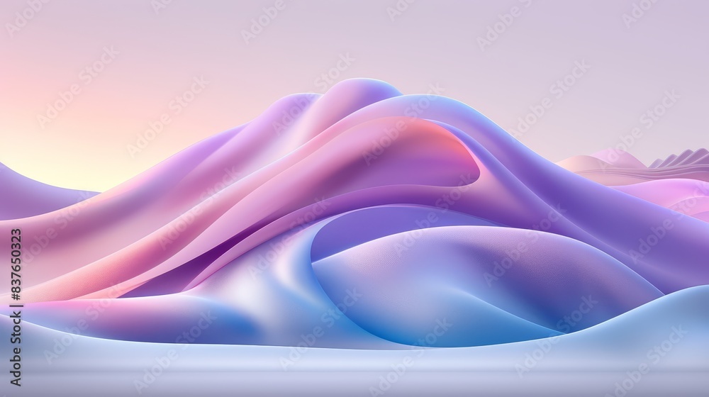 Wave of blue, pink, and purple liquid on white surface Pink sky in background, pink and blue gradient in foreground Wave of blue, pink, and purple liquid on white surface Pink sky in background, pink and blue gradient in foreground