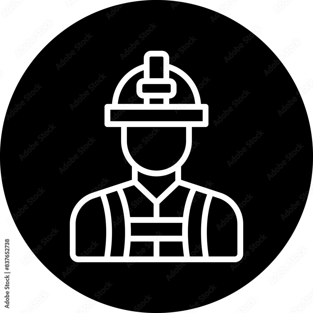 Firefighter Male Icon Style Firefighter Male Icon Style