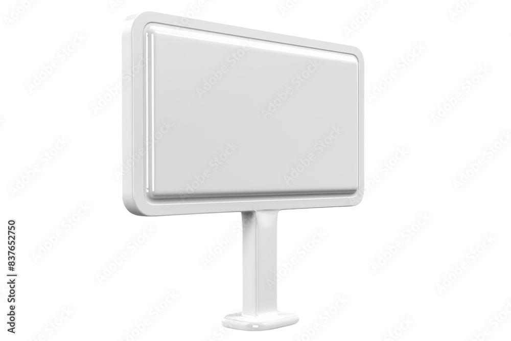 Clean 3D render of a white inflatable street sign blank and ready for customization or branding cut out transparent isolated on white background PNG file Clean 3D render of a white inflatable street sign blank and ready for customization or branding cut out transparent isolated on white background PNG file
