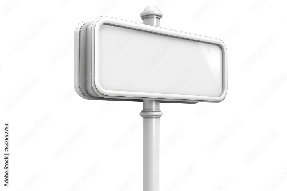 Clean 3D render of a white inflatable street sign blank and ready for customization or branding cut out transparent isolated on white background PNG file Clean 3D render of a white inflatable street sign blank and ready for customization or branding cut out transparent isolated on white background PNG file