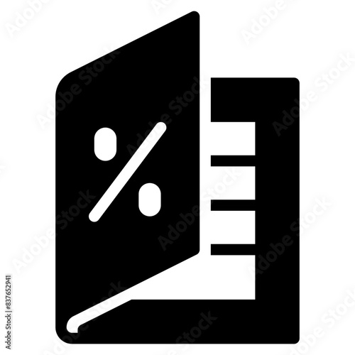 interest rate book about loan information solid icon