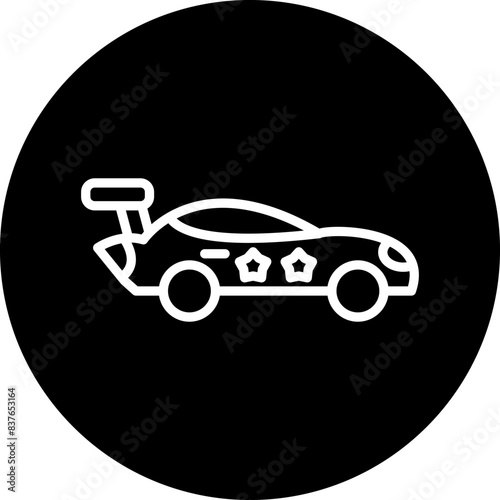 Racing Car Icon Style