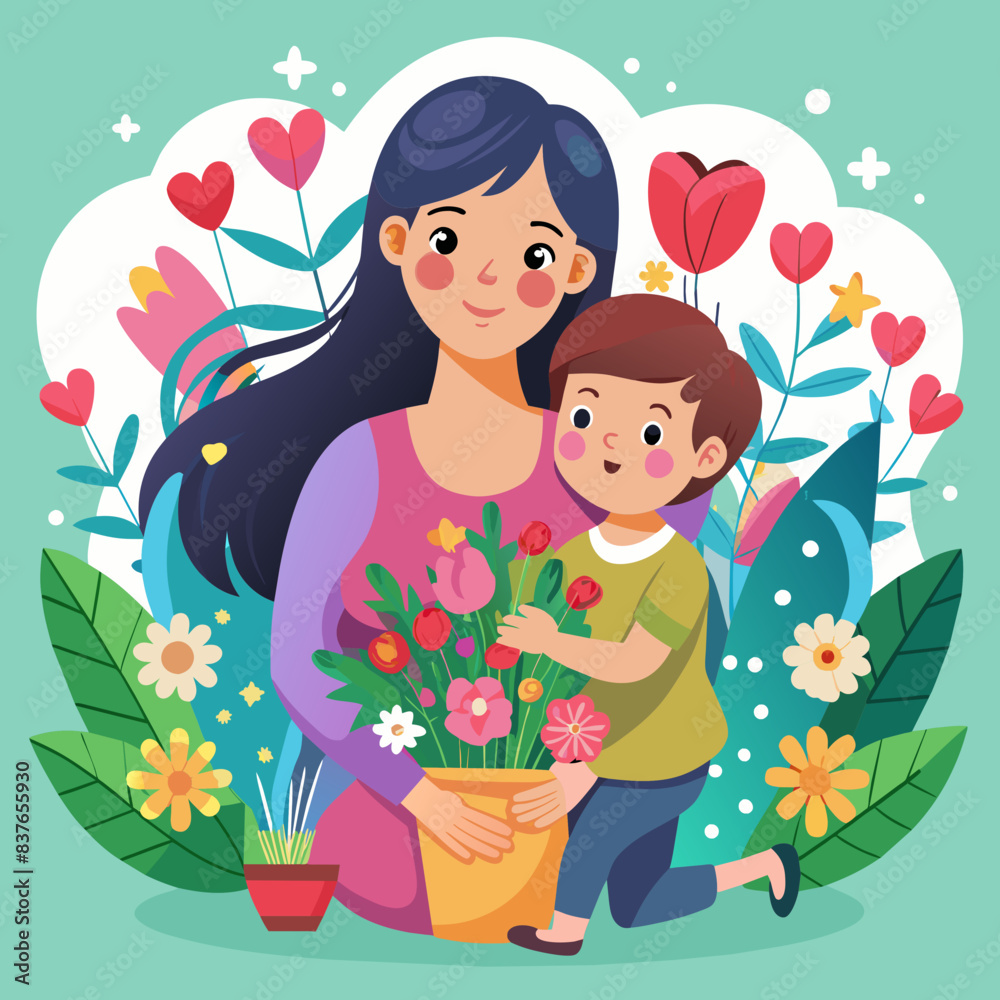 happy mother day illustration
happy mother day illustration