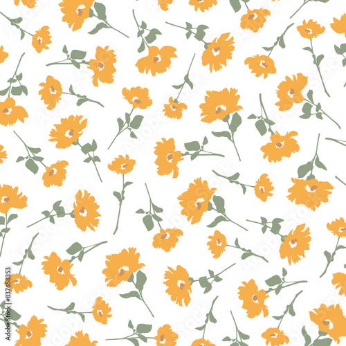 Abstract floral pattern perfect for textile design,