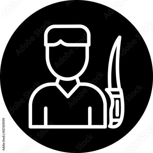 Knife Thrower Icon Style