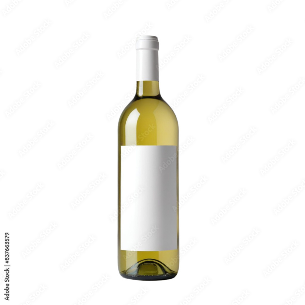 wine bottle with blank label and wine glass on Isolated transparent background png. generated with AI wine bottle with blank label and wine glass on Isolated transparent background png. generated with AI