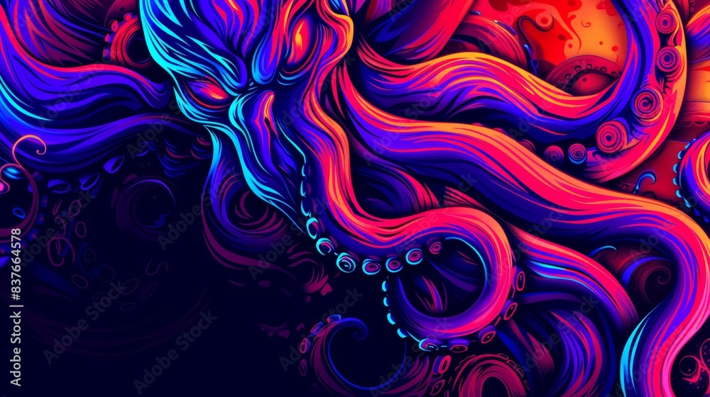 Woman's face with wavy hair, red sun backdrop, bubbly water below Woman's face with wavy hair, red sun backdrop, bubbly water below