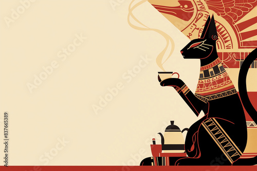 古代エジプトの猫とティータイム
Tea time with an ancient Egyptian cat