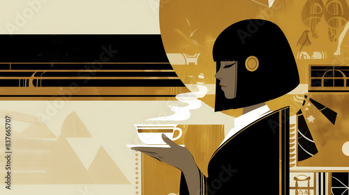 古代エジプトの女性とティータイム
Tea time in ancient Egypt