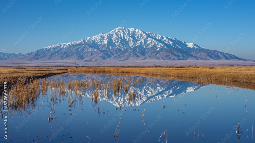 Mountain Reflection in Lake 