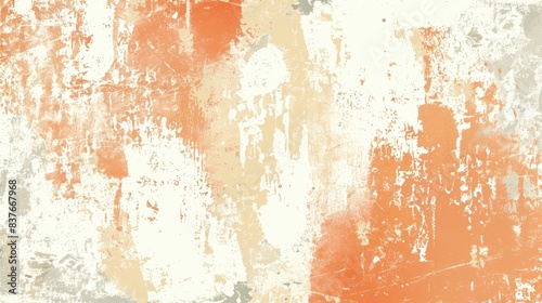 Light orange and white blend of grungy textures in a horizontal vector illustration, perfect for an antique look