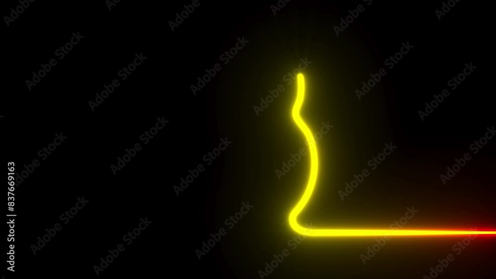 neon countdown on black background. 3D render neon countdown on black background. 3D render