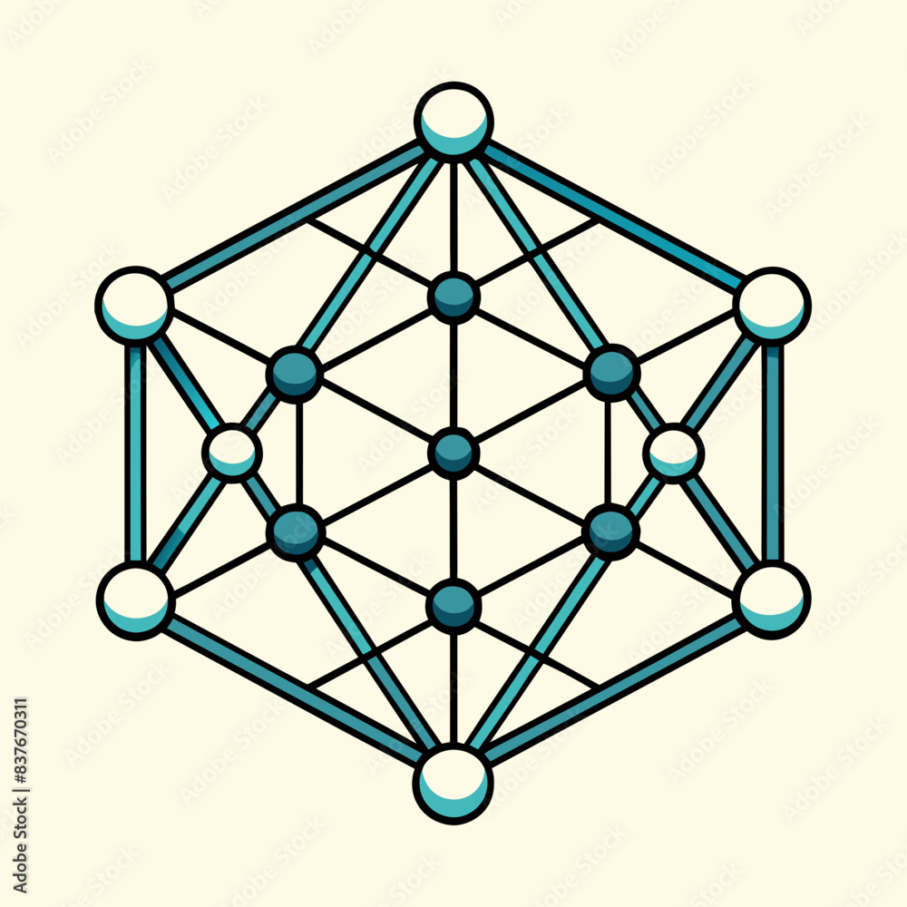 grid of connections. just lines and dots randomly placed and connected grid of connections. just lines and dots randomly placed and connected