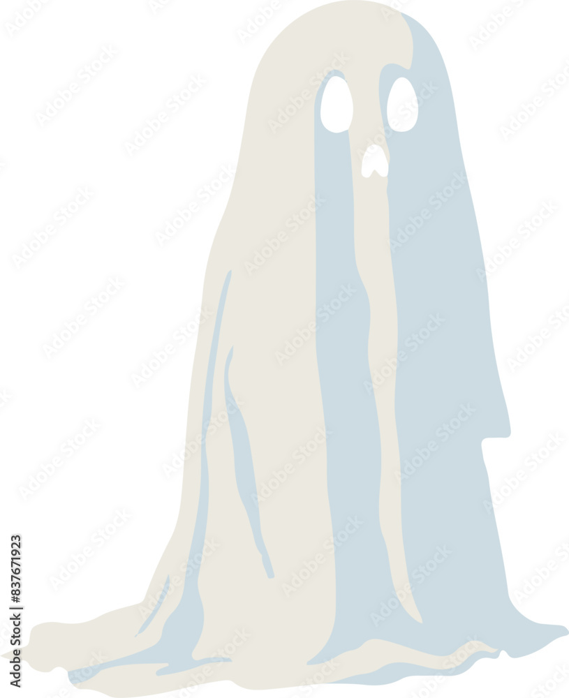 Friendly Cartoon Ghost Illustration Friendly Cartoon Ghost Illustration