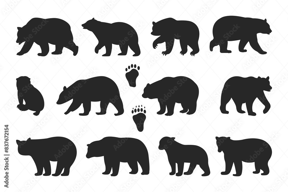 Mama Bear Svg, Papa Bear Svg, Baby Bear Svg, Black Bear Svg, Bear