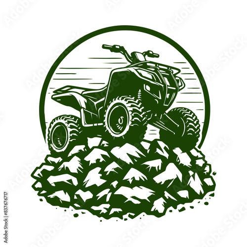 ATV logo design inspirations, off road adventure atv buggy isolated logo vector