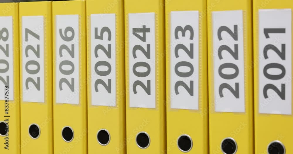 Folders with files and documents from 2018 to 2029 Folders with files and documents from 2018 to 2029