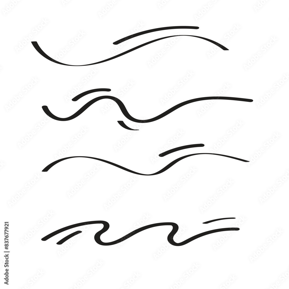 Hand drawn collection of curly swishes, swashes, swoops. Hand drawn collection of curly swishes, swashes, swoops.