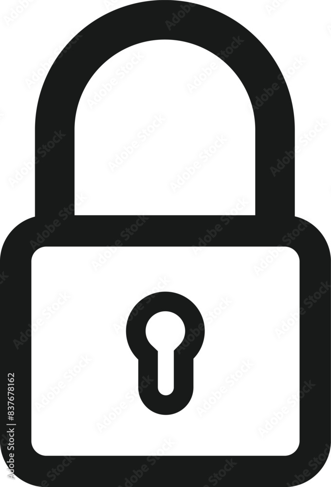padlock icon isolated on white background padlock icon isolated on white background