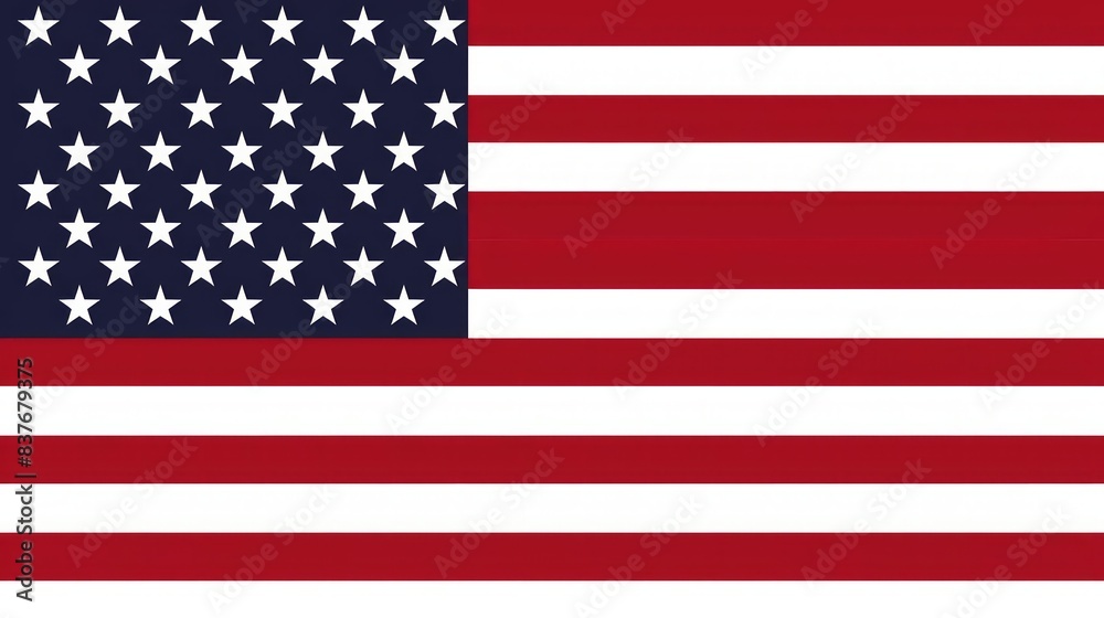 Naklejka premium Create a visually calming and soothing interpretation of the American flag motif