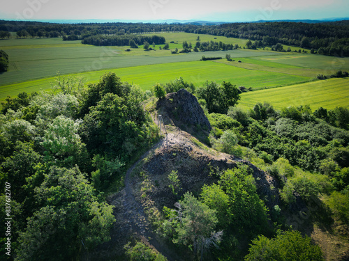 Góry Kaczawskie, krajobraz w Krainie wygasłych wulkanów photo