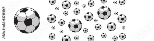 football seamless pattern soccer ball vector sport doodle cartoon gift wrapping paper scarf isolated repeat wallpaper tile background illustration design