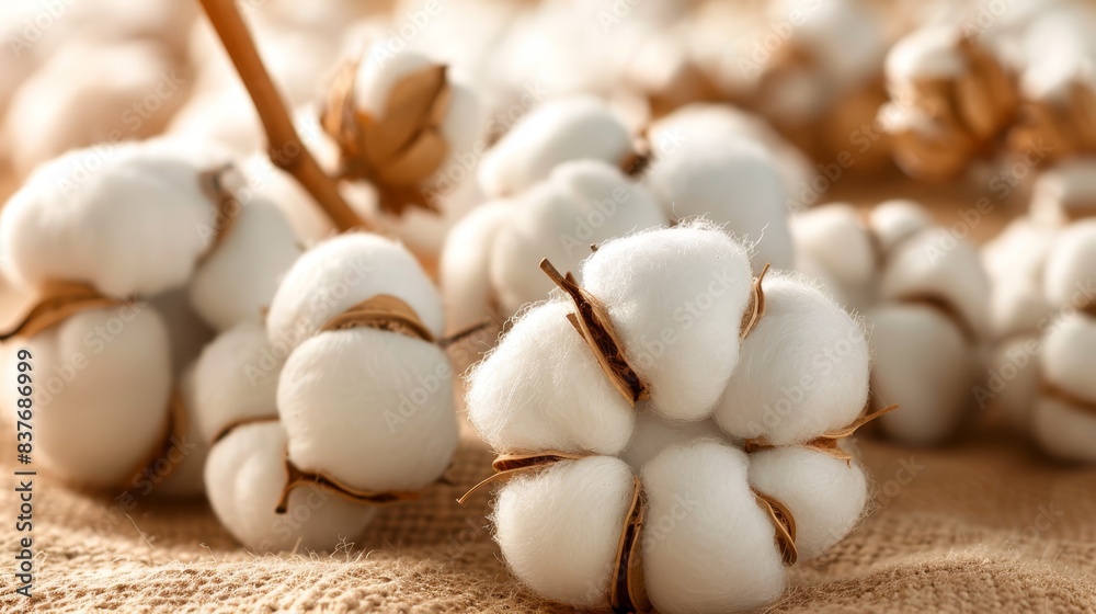 A bundle of cotton atop a burlap sack filled with burlap sacks of cotton A bundle of cotton atop a burlap sack filled with burlap sacks of cotton
