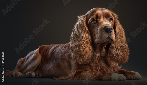 English cocker spaniel puppy portrait