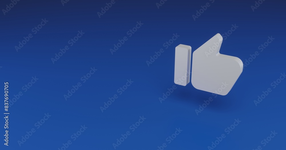 Isolated realistic white thumb up symbol with shadow. Located on the right side of the scene. 3d illustration on transparent background Isolated realistic white thumb up symbol with shadow. Located on the right side of the scene. 3d illustration on transparent background