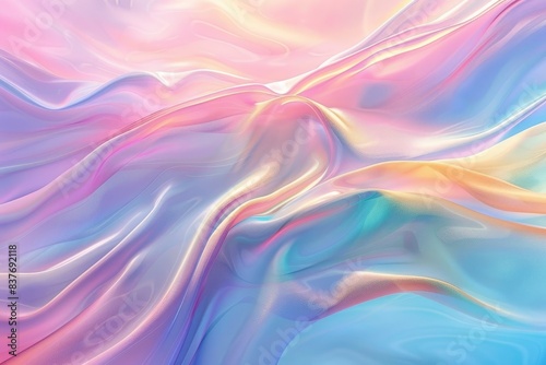 Abstract Wave Background Whit Pastel Colors Abstract Liquid Lines Whit Vibrant Colors Smooth Wallpaper - generative ai