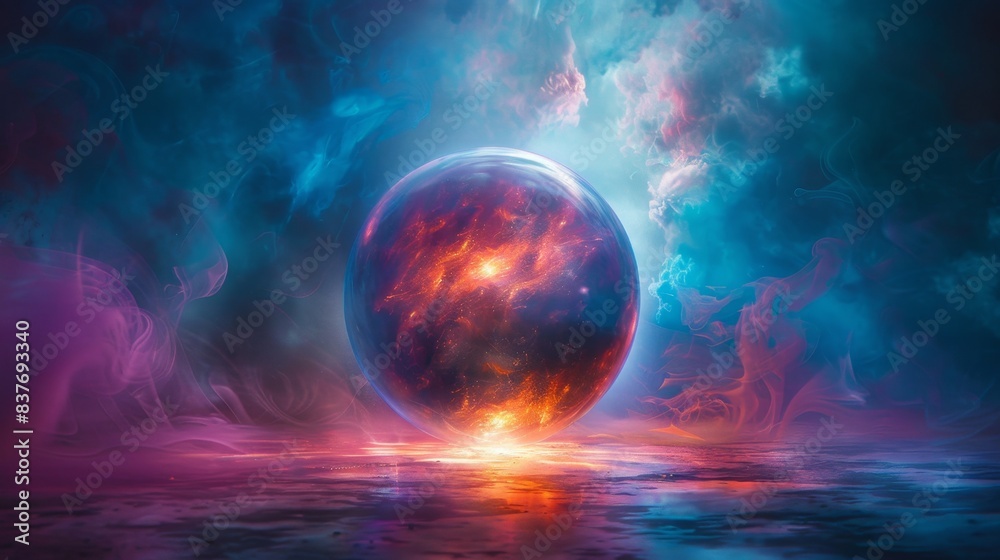 Enigmatic Crystal Ball Unveiling Mystical Visions in Ethereal Ambiance Enigmatic Crystal Ball Unveiling Mystical Visions in Ethereal Ambiance