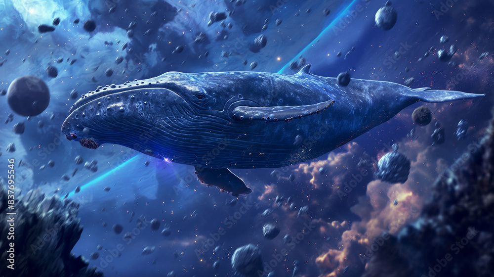 Fototapeta premium Whale in planet