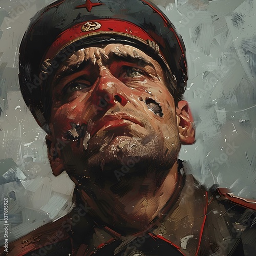 Portrait of a Soviet soldier photo