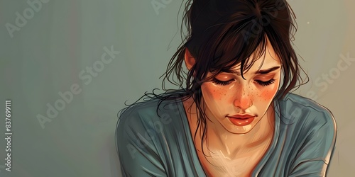 portrait of a young woman with brown hair and freckles