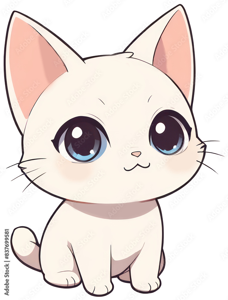 Adorable cartoon cute kitten Adorable cartoon cute kitten