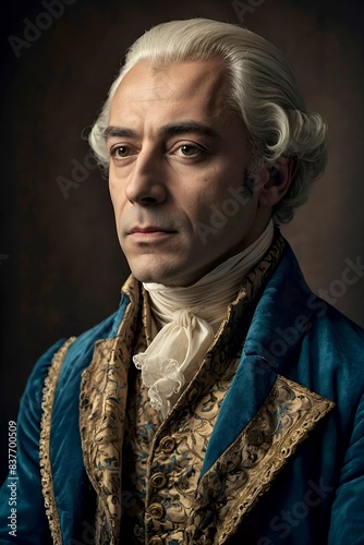 Portrait of Giacomo Casanova (1725-1798) Content made with generative AI not based on real persons