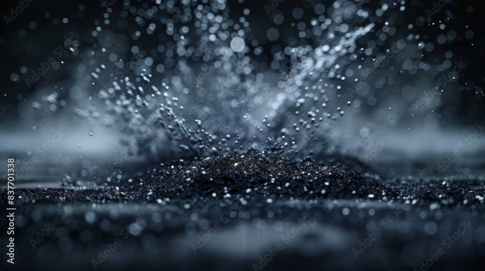 one depicts water splashing on a surface, the other features water splashing against a black-and-white background one depicts water splashing on a surface, the other features water splashing against a black-and-white background