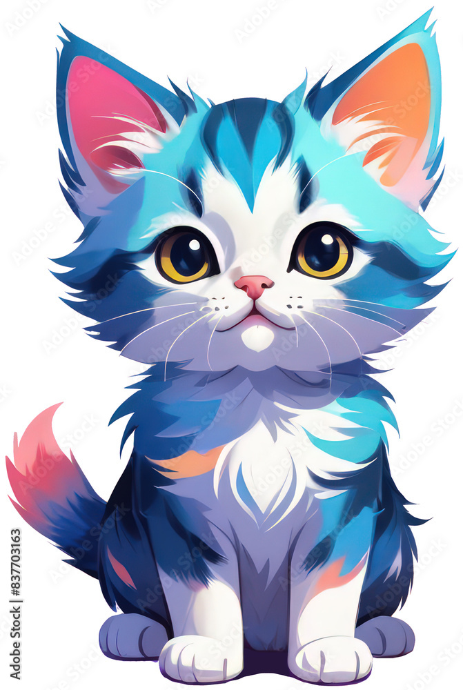 Fototapeta premium colorful cute kitten