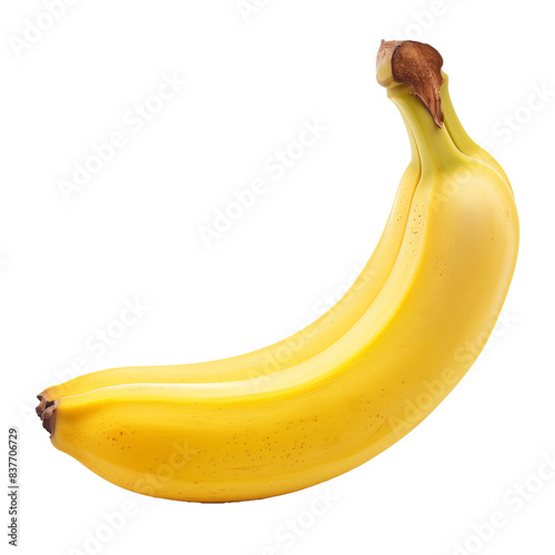 Fresh Yellow Banana Isolated On Transparent Background photo