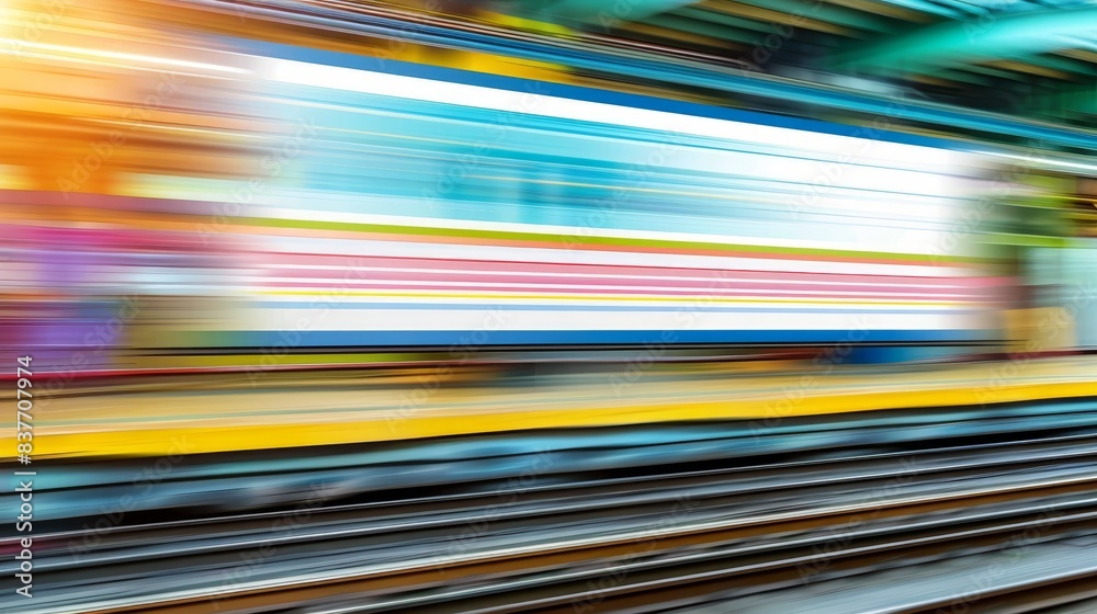 custom made wallpaper toronto digitalTrain on tracks - A train in the foreground Person behind, on opposite tracks