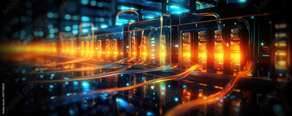 Futuristic Data Center Technology Illumination Futuristic Data Center Technology Illumination