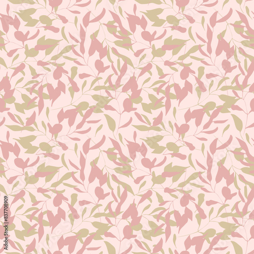 Pink and Green Brunches Seamless