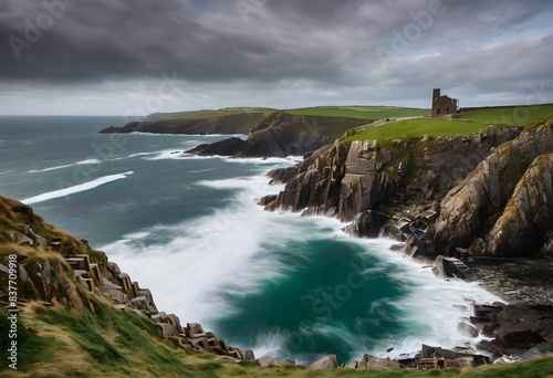 A view of the Botallack Mines in Cornwall