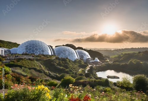 A view of the Eden Project in Cornwall