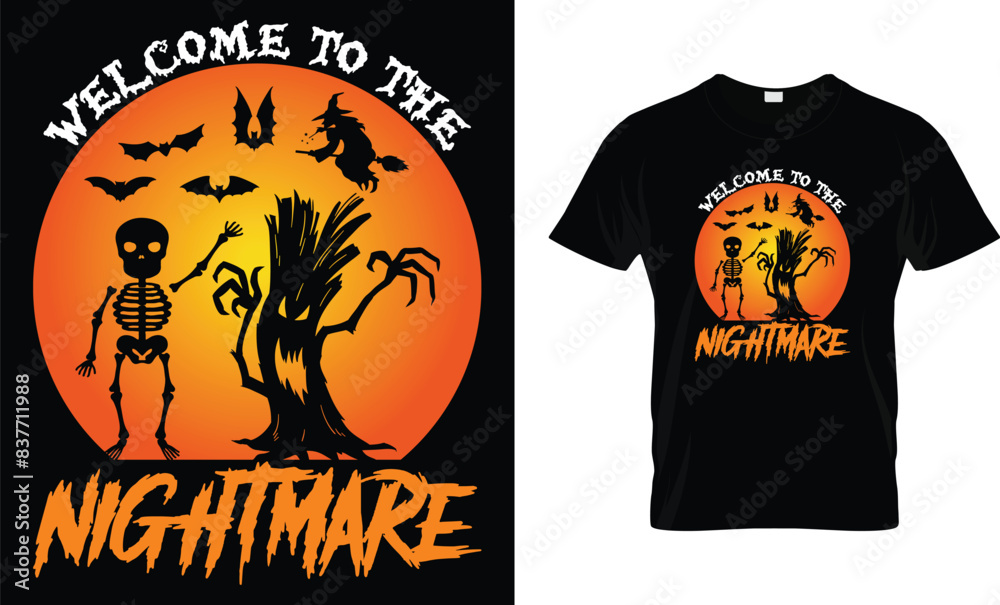 Welcome To The Night - Halloween Shirt Design Welcome To The Night - Halloween Shirt Design