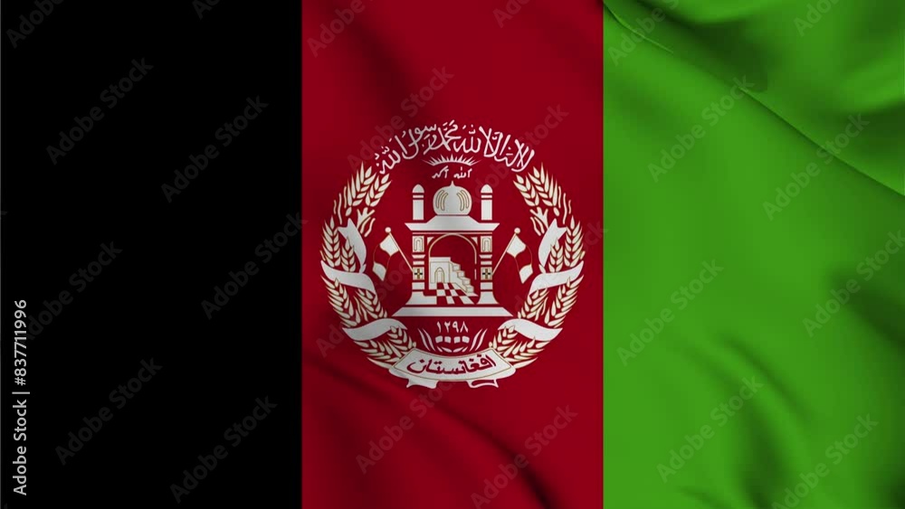 Afghanistan Flag Animation For Background In 4k Happy Independence Day