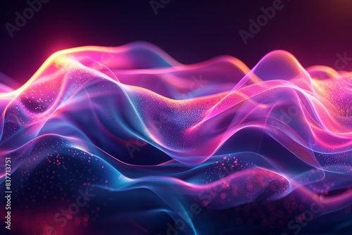 An ethereal dreamscape of pulsating waves of light
