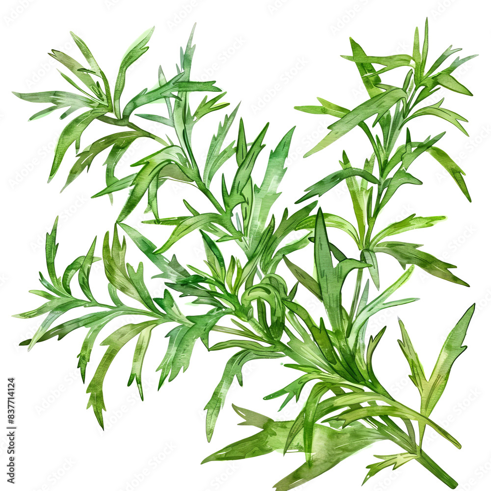 Fresh green leaves of dill herb. Fresh green leaves of dill herb.