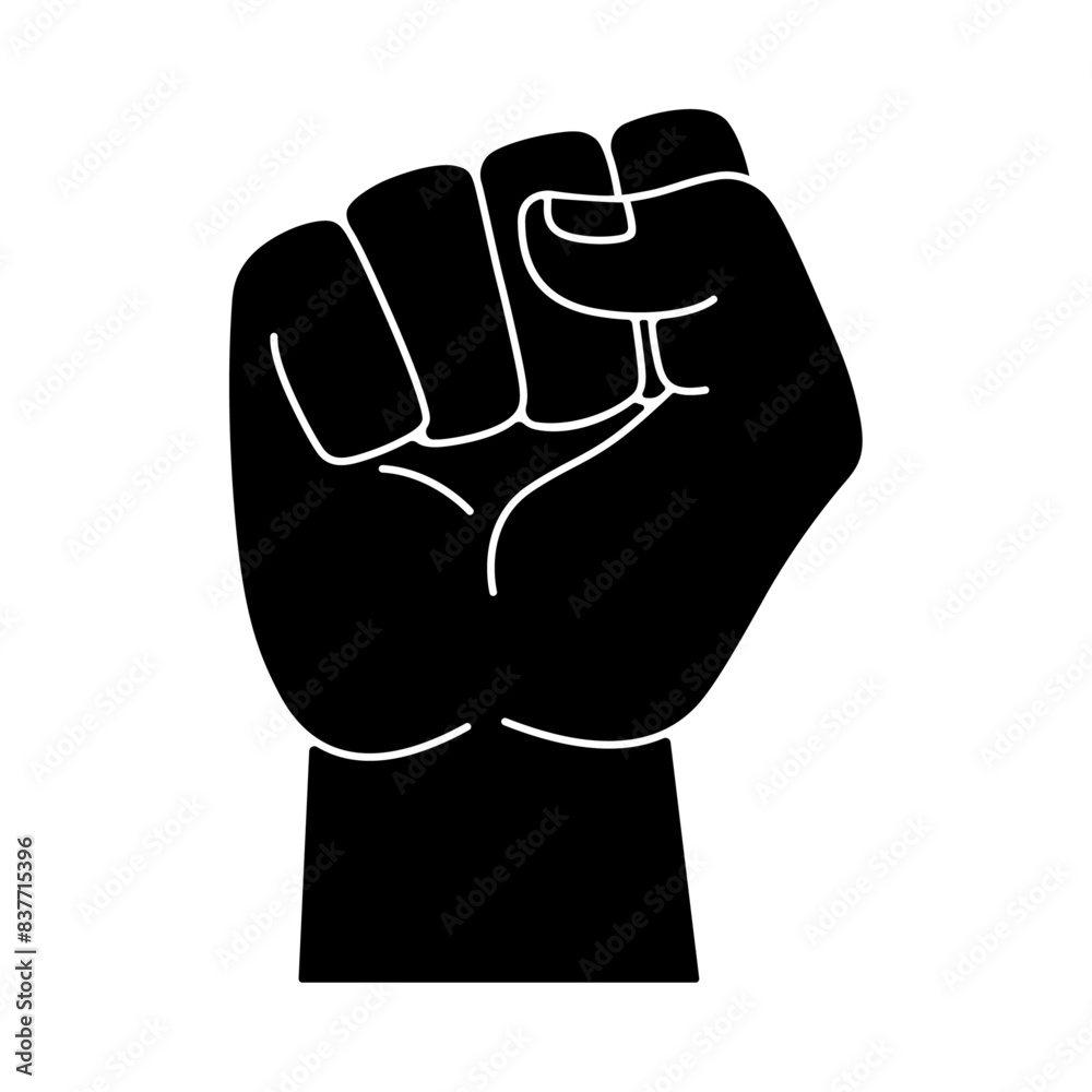 Black fist. Symbol of struggle and freedom and human rights Stock ...